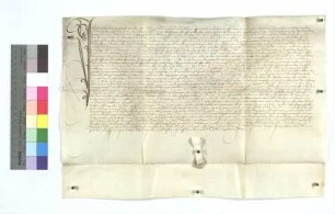 Gültbrief des Jacob Hockole von Großglattbach (Grossen Glappach) gegen den St. Maria Magdalena Altar des Frauenklosters in Pforzheim.
