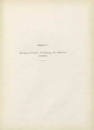 Kapitel V. Kunstgeschichtliche Würdigung der erhaltenen Arbeiten