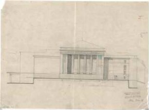 Littmann, Max; Athen (Griechenland); Konservatorium mit großem Konzertsaal und Amphitheater (Odeon) - Ansicht