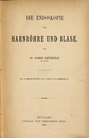 Die Endoskopie der Harnröhre und Blase
