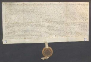 Martin Gangel, Schultheiß, und genannte Mitglieder des Gerichts zu Zeutern beurkunden eine Gültverschreibung des Martin Hoffmann und seiner Ehefrau Barbara über 20 Gulden gegenüber Wilhelm Rehm, Generalkollektor des Bistums Speyer.