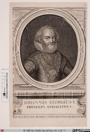 Bildnis Johann Georg I., Fürst zu Anhalt-Dessau (reg. 1586-1618)