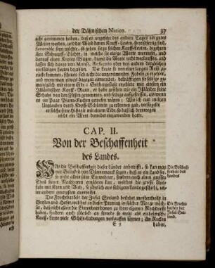 Cap. II. Von der Beschaffenheit des Landes.