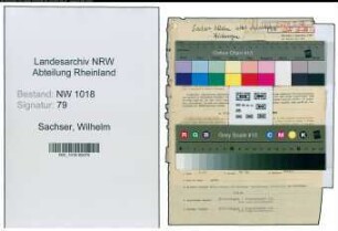 Entnazifizierung Wilhelm Sachser , geb. 04.06.1899 (Viehverteiler)