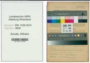 Entnazifizierung Wilhelm Schulte , geb. 12.07.1901 (Chemiearbeiter)