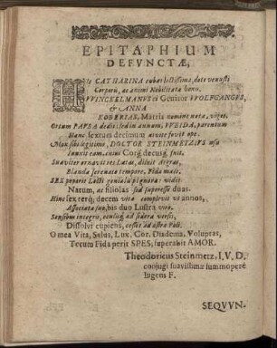 Epitaphium Defunctæ,
