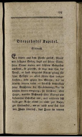 Dreyzehntes Kapitel. Edelmuth.