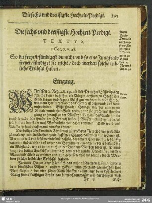 Die sechs und dreissigste Hochzeit-Predigt
