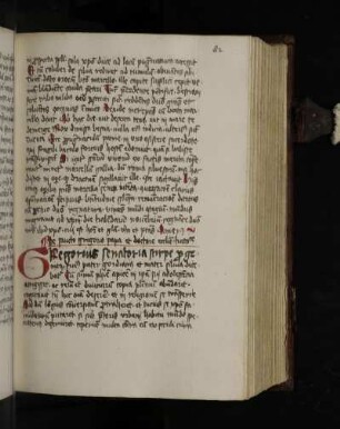 De s. Gregorio papa et doctore ecclesie katolice. Gregorius senatoria stirpe progenitus …