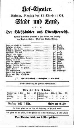 Stadt und Land, oder: Der Viehhändler aus Oberösterreich