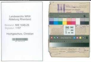 Entnazifizierung Christian Hochgeschurz , geb. 29.05.1895 (Arbeiter)