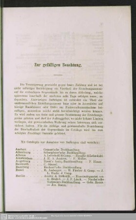 Zur gefälligen Beachtung
