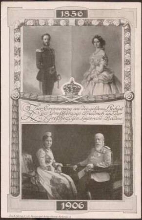 Großherzog Friedrich I. von Baden und Großherzogin Luise (Postkarte)