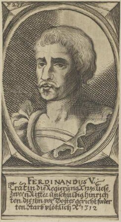 Bildnis des Ferdinandus V. (recte: IV.)