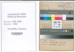 Entnazifizierung Caroline Christoffer , geb. 31.03.1915 ()