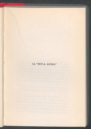 La "mula ánima"