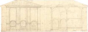 Hildebrand, Adolf von; München; Pinakotheken, Erweiterung - Ansicht, Schnitt