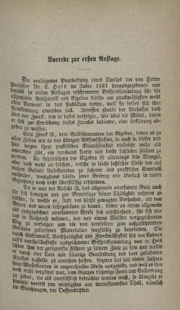 Vorrede zur ersten, zweiten und dritten Auflage.