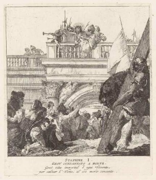 Jesus wird zum Tode verurteilt (1. Station des Kreuzwegs), aus der Folge "Via Crucis"