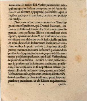 Copia Literarum Regis Sveciae Ad Electorem Moguntinum : [... Dedimus in Arce nostra Homensi die 6. Iulii Anno 1665]
