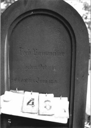 Grabstein 48 [Hahn S. 47 Grab-Nr. 1573]: Grabstein 48A [Hahn S. 47 Grab-Nr. 1573]