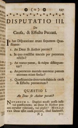 197-266, Disputatio III.