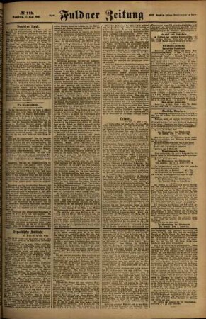 Zweite Ausgabe vom Samstag, den 17. Mai 1919.