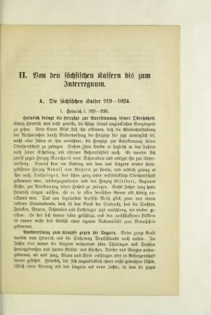 A. Die sächischen Kaiser 919-1024