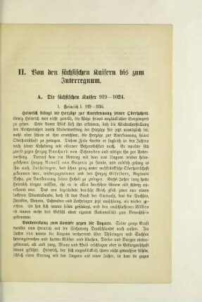 A. Die sächischen Kaiser 919-1024