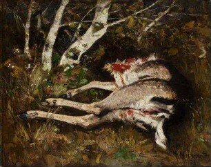 Gerissenes Damhirsch-Kalb