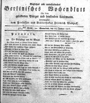 369stes Stueck, 27. Januar 1816