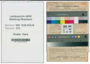 Entnazifizierung Hans Gruber , geb. 20.02.1908 (Betriebsleiter)