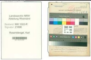 Entnazifizierung Karl Rosenstengel , geb. 27.03.1894 (Arbeiter)