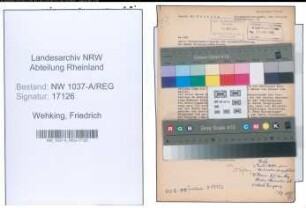 Entnazifizierung Friedrich Wehking , geb. 00.00.0000 (Rektor)
