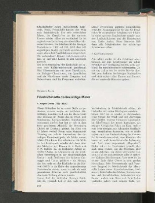 Friedrichstadts denkwürdige Maler