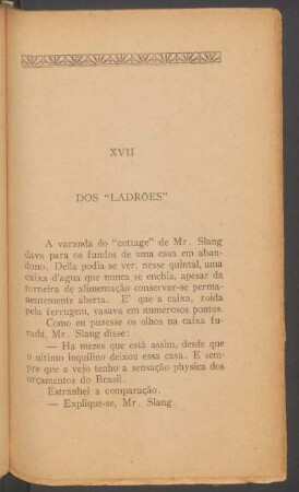 XVII - Dos "ladrões"
