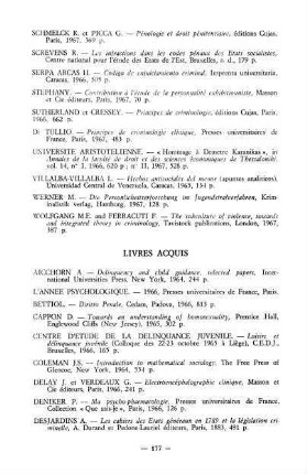 177-180, Livres acquis