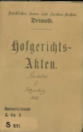 Schröder, Franz gegen Adam Henrich Kotzenberg, Amtmann zu Horn - Näherrecht