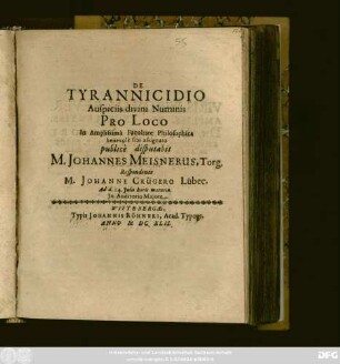 De Tyrannicidio
