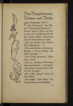 Von Neugeborenen, Vettern und Basen