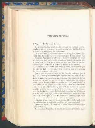 S. Argentina de Música de Cámara