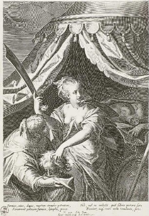 Judith und ihre Magd mit dem Haupte des Holofernes