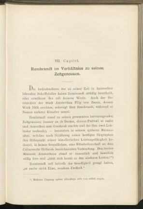 VII. Capitel. Rembrandt im Verhältniss zu seinen Zeitgenossen.