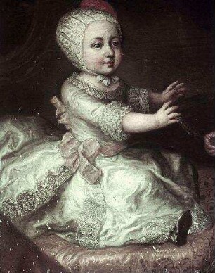 Erzherzog Franz Joseph von Österreich-Este, späterer Herzog von Este-Modena und Erzherzogin Maria Leopoldine von Österreich-Este, spätere Kurfürstin von Pfalz-Bayern als Kinder