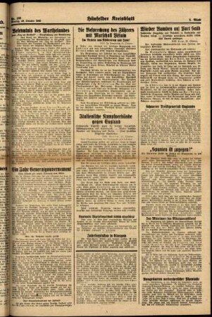 Zweite Ausgabe vom Montag, den 28. Oktober 1940.