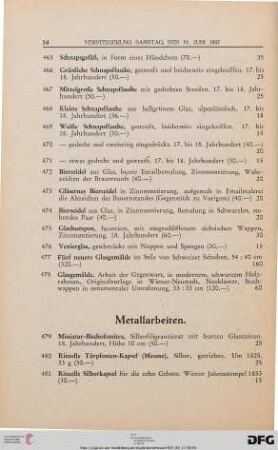 Metallarbeiten (Nr. 479-498)