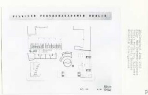 Film- und Fernsehakademie, Berlin-Charlottenburg (Diplomarbeit bei Bernhard Hermkes): Grundriss 2. Obergeschoss 1:200