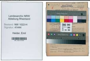 Entnazifizierung Emil Heider , geb. 17.04.1903 (Bahnsekretaer)
