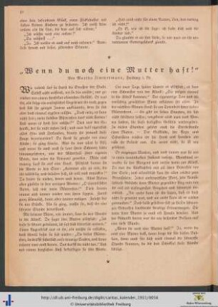 „Wenn du noch eine Mutter hast!“.