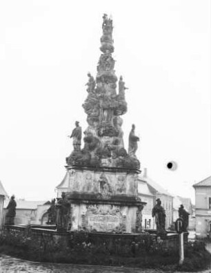 Reichstadt, Pestsäule : Reichstadt (Zakupy/Tschechische Republik). Pestsäule der Heiligen Dreifaltigkeit